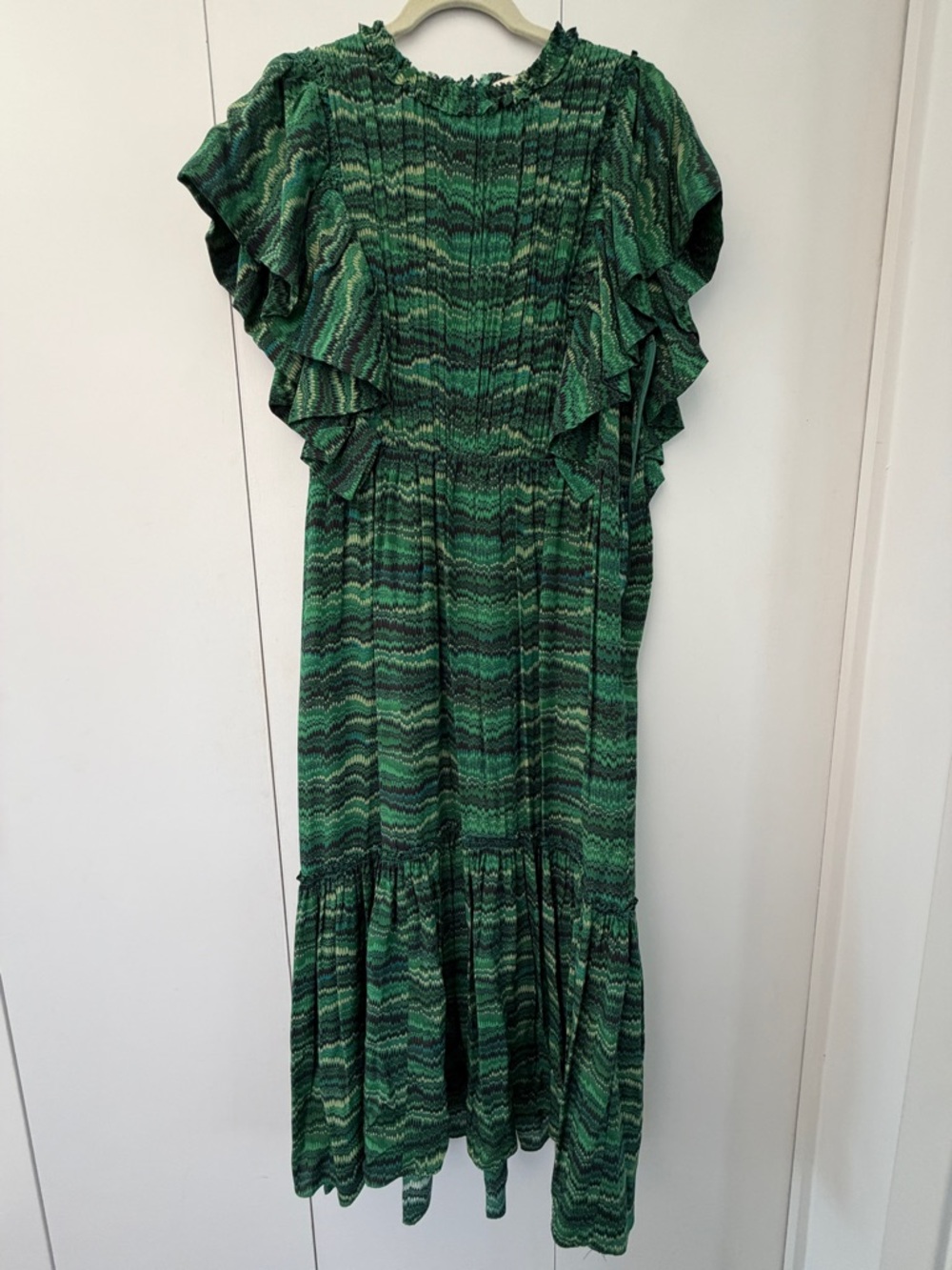 Ulla Johnson Emerald Wave-Print Maxi Dress - Picture 5 of 5